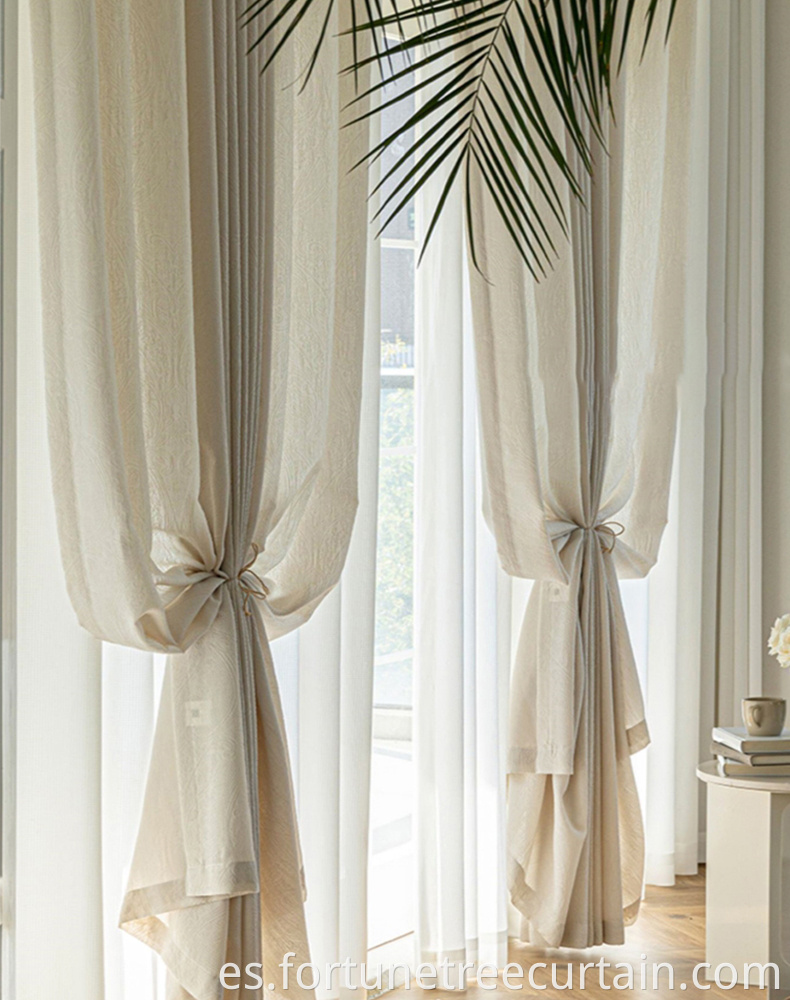 Embroidery Poly Jacquard Curtain